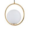GLOBOSTAR® MADRID 00932 Μοντέρνο Κρεμαστό Φωτιστικό Οροφής με Ντουί 1 x E27 AC 220-240V IP20 - Χρυσό & Λευκό - Μ30 x Π20 x Υ30cm
