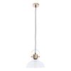 GLOBOSTAR® JAVER 00933 Vintage Κρεμαστό Φωτιστικό Οροφής με Ντουί 1 x E27 AC 220-240V IP20 - Διάφανο & Ροζ Χρυσό - Μ24.5 x Π24.5 x Υ25cm