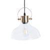 GLOBOSTAR® JAVER 00933 Vintage Κρεμαστό Φωτιστικό Οροφής με Ντουί 1 x E27 AC 220-240V IP20 - Διάφανο & Ροζ Χρυσό - Μ24.5 x Π24.5 x Υ25cm