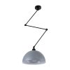 GLOBOSTAR® LOTUS 00937 Μοντέρνο Φωτιστικό Οροφής με Ντουί 1 x E27 AC 220-240V IP20 - Γκρι & Μαύρο - Μ30 x Π30 x Υ21cm