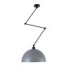 GLOBOSTAR® LOTUS 00937 Μοντέρνο Φωτιστικό Οροφής με Ντουί 1 x E27 AC 220-240V IP20 - Γκρι & Μαύρο - Μ30 x Π30 x Υ21cm
