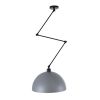 GLOBOSTAR® LOTUS 00937 Μοντέρνο Φωτιστικό Οροφής με Ντουί 1 x E27 AC 220-240V IP20 - Γκρι & Μαύρο - Μ30 x Π30 x Υ21cm