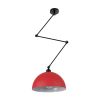 GLOBOSTAR® LOTUS 00938 Μοντέρνο Φωτιστικό Οροφής με Ντουί 1 x E27 AC 220-240V IP20 - Κόκκινο & Μαύρο - Μ30 x Π30 x Υ21cm
