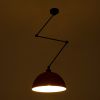 GLOBOSTAR® LOTUS 00938 Μοντέρνο Φωτιστικό Οροφής με Ντουί 1 x E27 AC 220-240V IP20 - Κόκκινο & Μαύρο - Μ30 x Π30 x Υ21cm