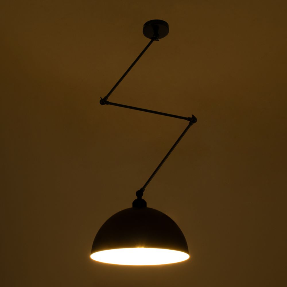 GLOBOSTAR® LOTUS 00939 Μοντέρνο Φωτιστικό Οροφής με Ντουί 1 x E27 AC 220-240V IP20 - Μαύρο - Μ30 x Π30 x Υ21cm