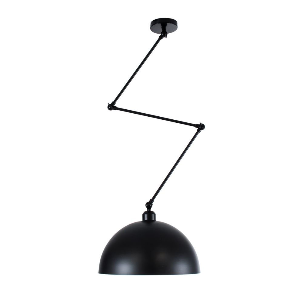 GLOBOSTAR® LOTUS 00939 Μοντέρνο Φωτιστικό Οροφής με Ντουί 1 x E27 AC 220-240V IP20 - Μαύρο - Μ30 x Π30 x Υ21cm