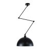 GLOBOSTAR® LOTUS 00939 Μοντέρνο Φωτιστικό Οροφής με Ντουί 1 x E27 AC 220-240V IP20 - Μαύρο - Μ30 x Π30 x Υ21cm