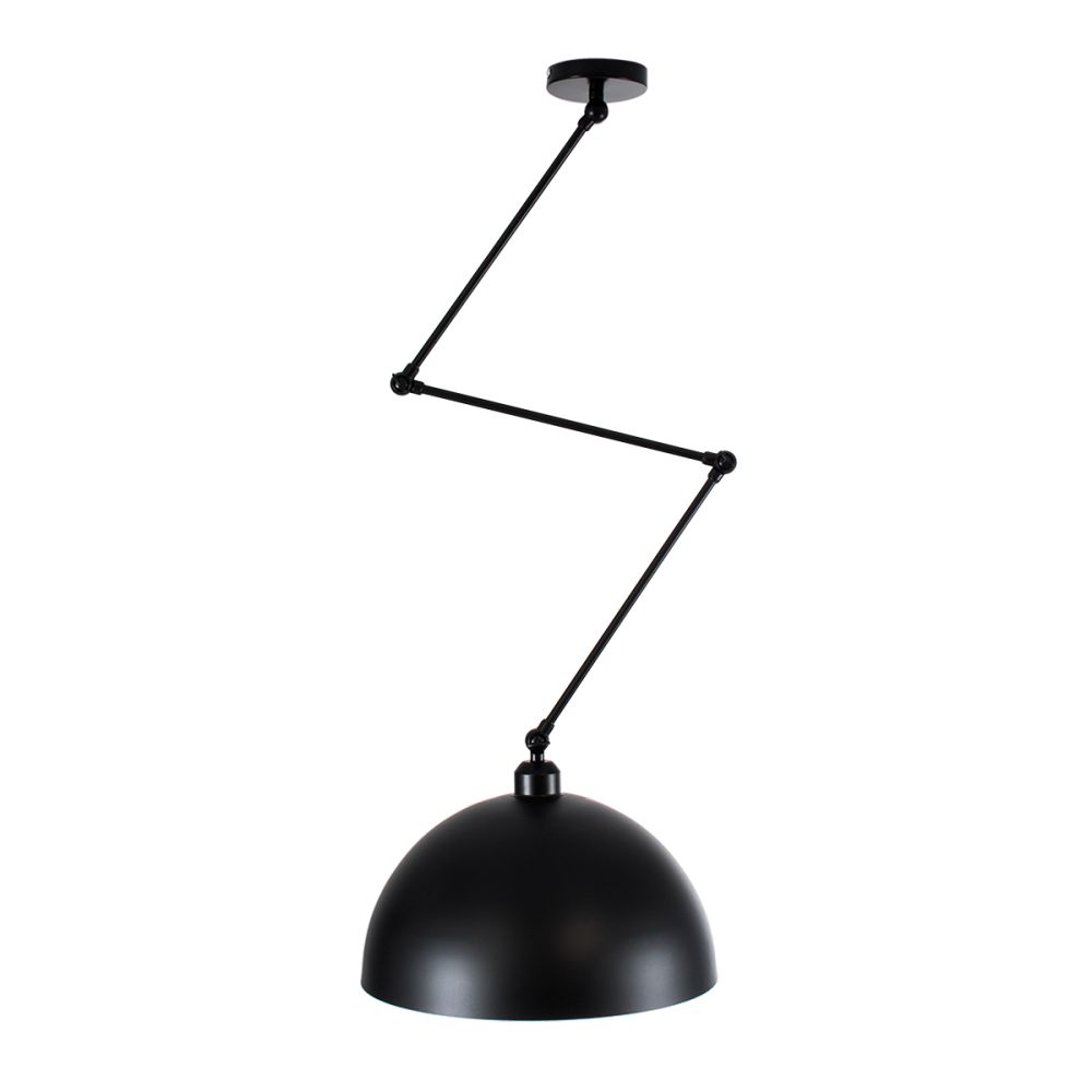 GLOBOSTAR® LOTUS 00939 Μοντέρνο Φωτιστικό Οροφής με Ντουί 1 x E27 AC 220-240V IP20 - Μαύρο - Μ30 x Π30 x Υ21cm