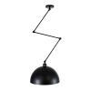 GLOBOSTAR® LOTUS 00939 Μοντέρνο Φωτιστικό Οροφής με Ντουί 1 x E27 AC 220-240V IP20 - Μαύρο - Μ30 x Π30 x Υ21cm