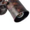GLOBOSTAR® JAKE 00949 Μοντέρνο Φωτιστικό Τοίχου - Απλίκα με Ντουί 1 x E27 AC 220-240V IP20 - Χάλκινο Εφέ Σκουριάς - Μ9 x Π22 x Υ22cm