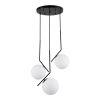 GLOBOSTAR® MONROE 00952 Μοντέρνο Κρεμαστό Φωτιστικό Οροφής με Ντουί 3 x E27 AC 220-240V IP20 - Μαύρο & Λευκό - Μ60 x Π60 x Υ50cm