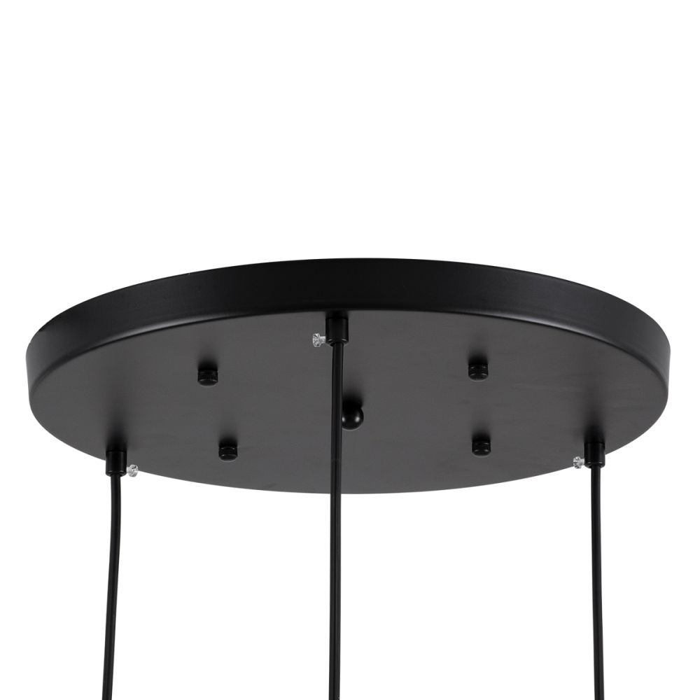 GLOBOSTAR® MONROE 00952 Μοντέρνο Κρεμαστό Φωτιστικό Οροφής με Ντουί 3 x E27 AC 220-240V IP20 - Μαύρο & Λευκό - Μ60 x Π60 x Υ50cm
