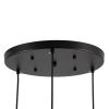 GLOBOSTAR® MONROE 00952 Μοντέρνο Κρεμαστό Φωτιστικό Οροφής με Ντουί 3 x E27 AC 220-240V IP20 - Μαύρο & Λευκό - Μ60 x Π60 x Υ50cm