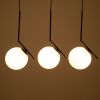 GLOBOSTAR® MONROE 00954 Μοντέρνο Κρεμαστό Φωτιστικό Οροφής με Ντουί 3 x E27 AC 220-240V IP20 - Μαύρο & Λευκό - Μ74 x Π25 x Υ50cm