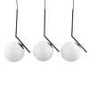 GLOBOSTAR® MONROE 00954 Μοντέρνο Κρεμαστό Φωτιστικό Οροφής με Ντουί 3 x E27 AC 220-240V IP20 - Μαύρο & Λευκό - Μ74 x Π25 x Υ50cm