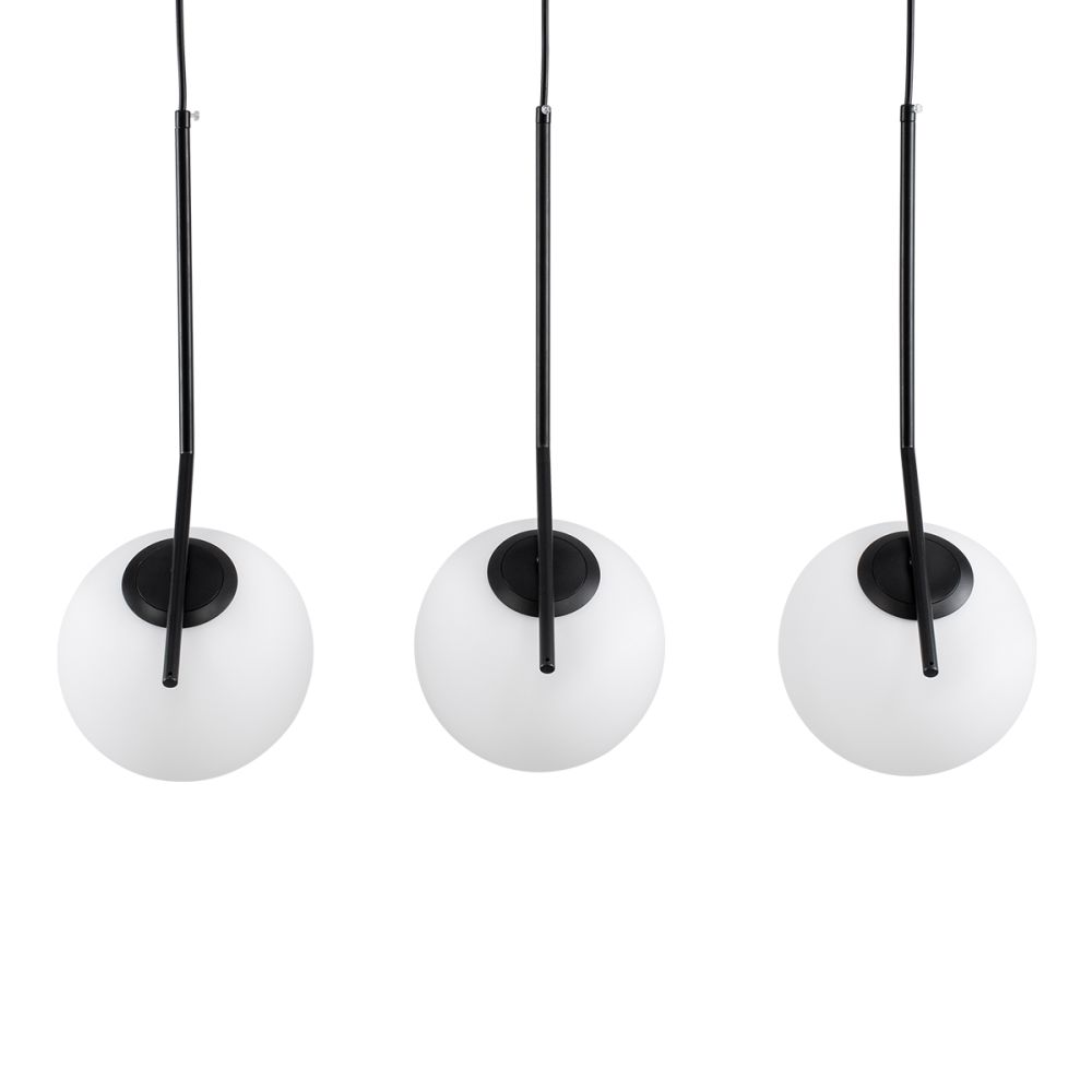 GLOBOSTAR® MONROE 00954 Μοντέρνο Κρεμαστό Φωτιστικό Οροφής με Ντουί 3 x E27 AC 220-240V IP20 - Μαύρο & Λευκό - Μ74 x Π25 x Υ50cm