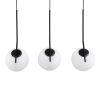GLOBOSTAR® MONROE 00954 Μοντέρνο Κρεμαστό Φωτιστικό Οροφής με Ντουί 3 x E27 AC 220-240V IP20 - Μαύρο & Λευκό - Μ74 x Π25 x Υ50cm