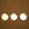GLOBOSTAR® MONROE 00955 Μοντέρνο Κρεμαστό Φωτιστικό Οροφής με Ντουί 3 x E27 AC 220-240V IP20 - Χρυσό & Λευκό - Μ74 x Π25 x Υ50cm