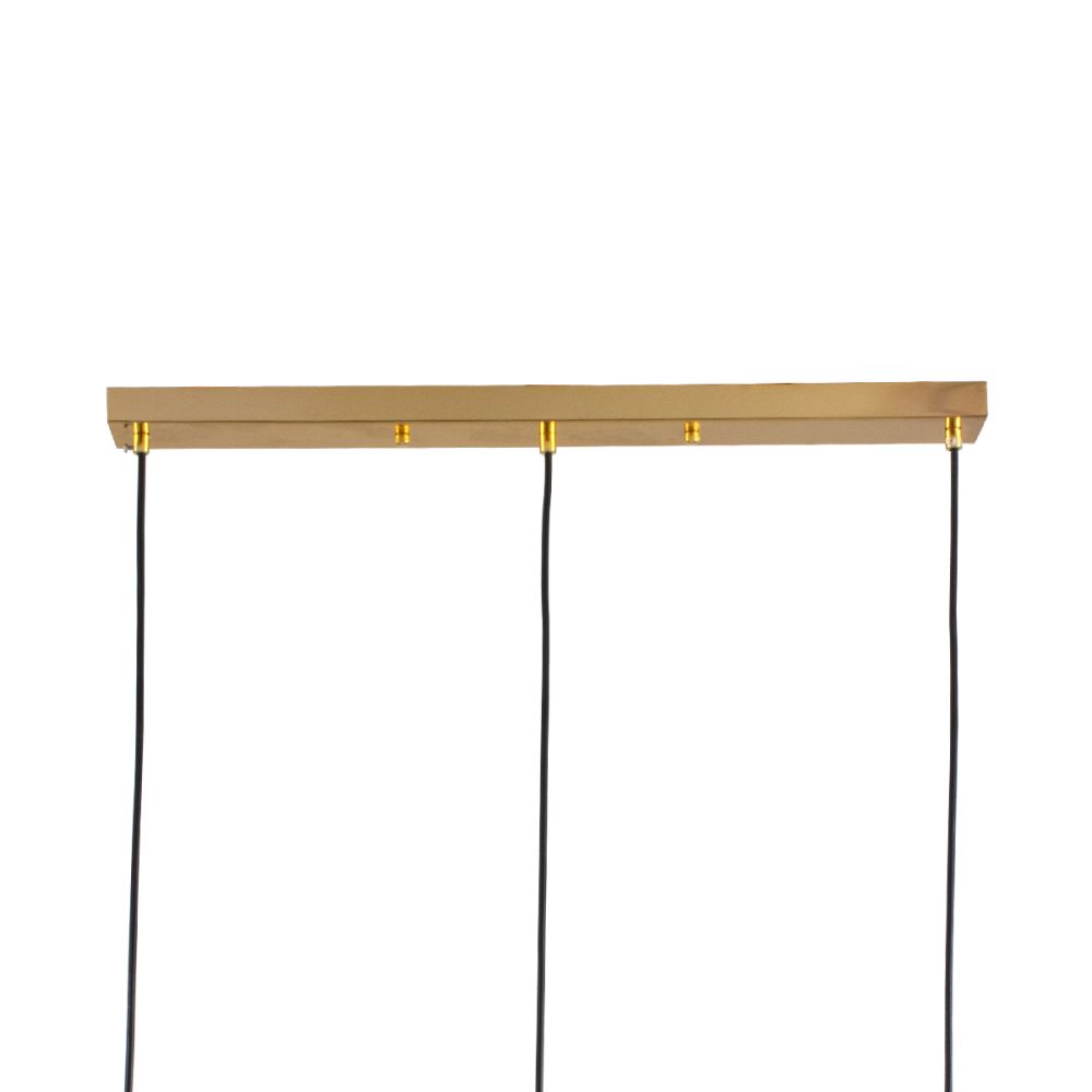 GLOBOSTAR® MONROE 00955 Μοντέρνο Κρεμαστό Φωτιστικό Οροφής με Ντουί 3 x E27 AC 220-240V IP20 - Χρυσό & Λευκό - Μ74 x Π25 x Υ50cm