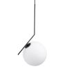 GLOBOSTAR® MONROE 00957 Μοντέρνο Κρεμαστό Φωτιστικό Οροφής με Ντουί 1 x E27 AC 220-240V IP20 - Μαύρο & Λευκό - Μ30 x Π30 x Υ75cm