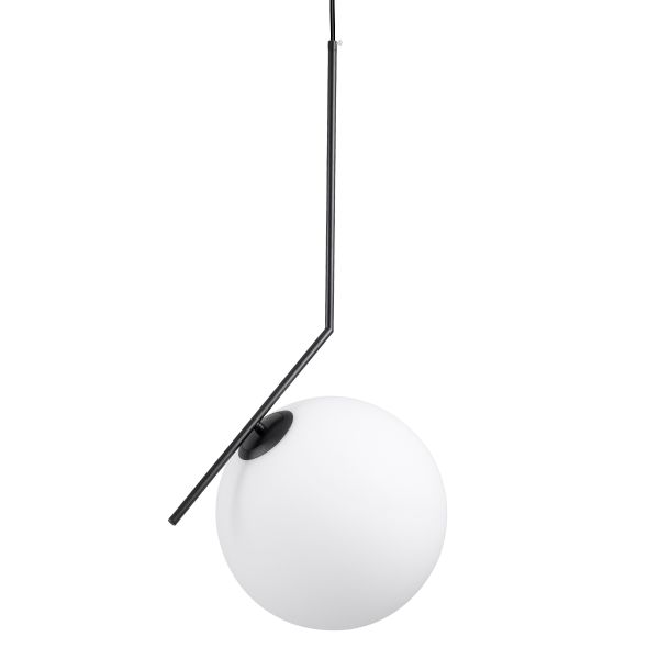GLOBOSTAR® MONROE 00957 Μοντέρνο Κρεμαστό Φωτιστικό Οροφής με Ντουί 1 x E27 AC 220-240V IP20 - Μαύρο & Λευκό - Μ30 x Π30 x Υ75cm