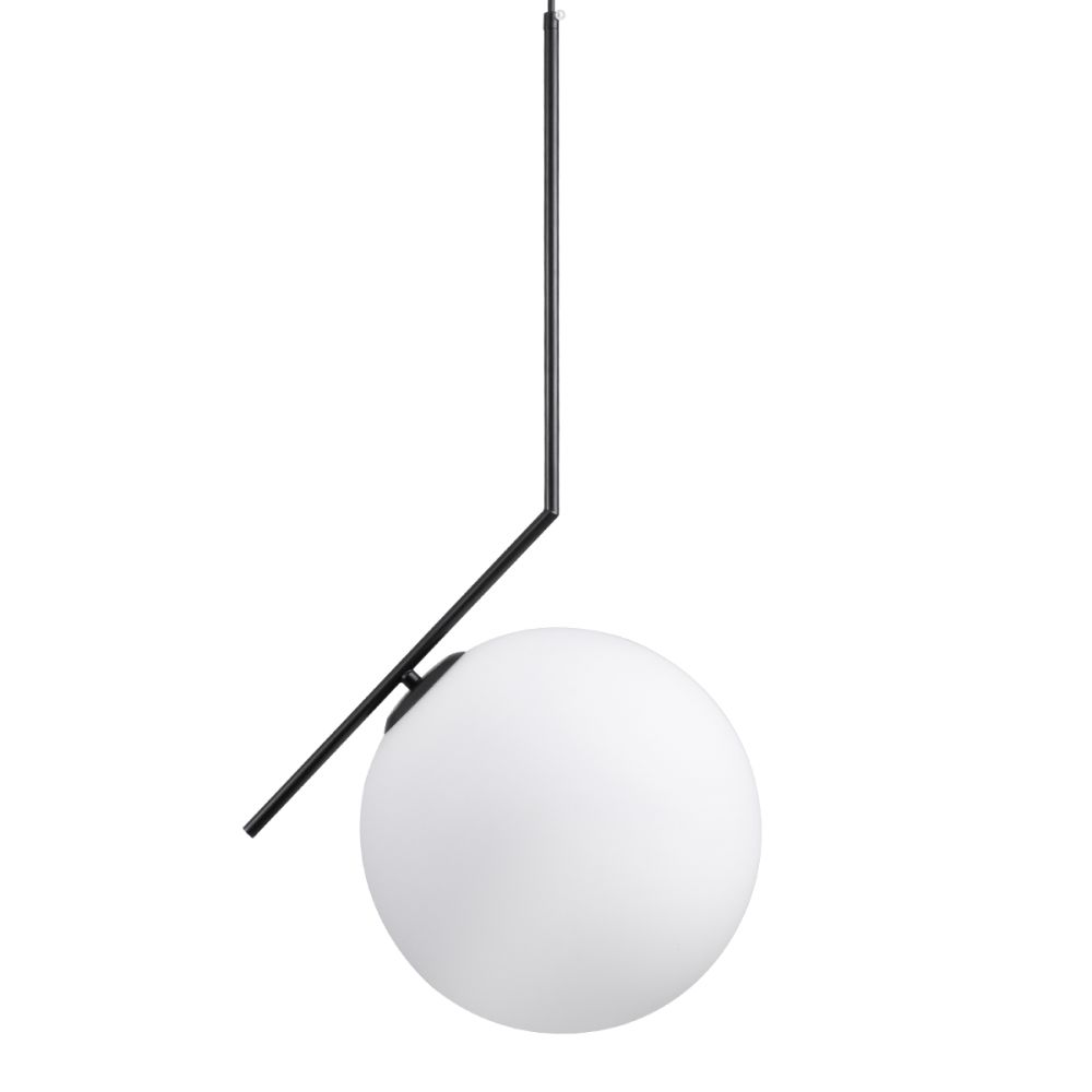 GLOBOSTAR® MONROE 00957 Μοντέρνο Κρεμαστό Φωτιστικό Οροφής με Ντουί 1 x E27 AC 220-240V IP20 - Μαύρο & Λευκό - Μ30 x Π30 x Υ75cm