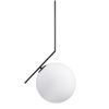 GLOBOSTAR® MONROE 00957 Μοντέρνο Κρεμαστό Φωτιστικό Οροφής με Ντουί 1 x E27 AC 220-240V IP20 - Μαύρο & Λευκό - Μ30 x Π30 x Υ75cm