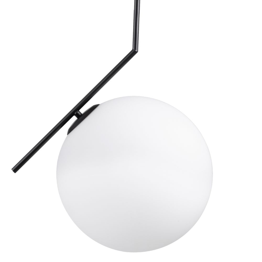 GLOBOSTAR® MONROE 00957 Μοντέρνο Κρεμαστό Φωτιστικό Οροφής με Ντουί 1 x E27 AC 220-240V IP20 - Μαύρο & Λευκό - Μ30 x Π30 x Υ75cm