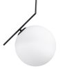 GLOBOSTAR® MONROE 00957 Μοντέρνο Κρεμαστό Φωτιστικό Οροφής με Ντουί 1 x E27 AC 220-240V IP20 - Μαύρο & Λευκό - Μ30 x Π30 x Υ75cm