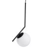 GLOBOSTAR® MONROE 00959 Μοντέρνο Κρεμαστό Φωτιστικό Οροφής με Ντουί 1 x E27 AC 220-240V IP20 - Μαύρο & Λευκό - Μ15 x Π15 x Υ49cm