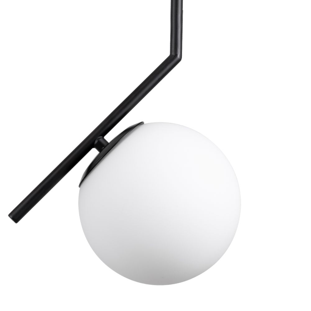 GLOBOSTAR® MONROE 00959 Μοντέρνο Κρεμαστό Φωτιστικό Οροφής με Ντουί 1 x E27 AC 220-240V IP20 - Μαύρο & Λευκό - Μ15 x Π15 x Υ49cm