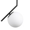 GLOBOSTAR® MONROE 00959 Μοντέρνο Κρεμαστό Φωτιστικό Οροφής με Ντουί 1 x E27 AC 220-240V IP20 - Μαύρο & Λευκό - Μ15 x Π15 x Υ49cm