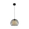 GLOBOSTAR® CARTER 00960 Μοντέρνο Κρεμαστό Φωτιστικό Οροφής με Ντουί 1 x E27 AC 220-240V IP20 - Μαύρο & Μπεζ - Μ28 x Π28 x Υ23cm