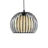 GLOBOSTAR® CARTER 00960 Μοντέρνο Κρεμαστό Φωτιστικό Οροφής με Ντουί 1 x E27 AC 220-240V IP20 - Μαύρο & Μπεζ - Μ28 x Π28 x Υ23cm