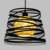 GLOBOSTAR® CARTER 00961 Μοντέρνο Κρεμαστό Φωτιστικό Οροφής με Ντουί 1 x E27 AC 220-240V IP20 - Μαύρο & Μπεζ - Μ32 x Π32 x Υ25cm