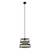 GLOBOSTAR® CARTER 00961 Μοντέρνο Κρεμαστό Φωτιστικό Οροφής με Ντουί 1 x E27 AC 220-240V IP20 - Μαύρο & Μπεζ - Μ32 x Π32 x Υ25cm