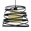 GLOBOSTAR® CARTER 00961 Μοντέρνο Κρεμαστό Φωτιστικό Οροφής με Ντουί 1 x E27 AC 220-240V IP20 - Μαύρο & Μπεζ - Μ32 x Π32 x Υ25cm