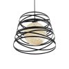 GLOBOSTAR® CARTER 00961 Μοντέρνο Κρεμαστό Φωτιστικό Οροφής με Ντουί 1 x E27 AC 220-240V IP20 - Μαύρο & Μπεζ - Μ32 x Π32 x Υ25cm