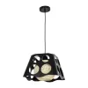 GLOBOSTAR® CARTER 00962 Μοντέρνο Κρεμαστό Φωτιστικό Οροφής με Ντουί 1 x E27 AC 220-240V IP20 - Μαύρο & Μπεζ - Μ28 x Π28 x Υ22cm