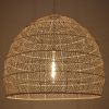 GLOBOSTAR® MALIBU 00965 Boho Κρεμαστό Φωτιστικό Οροφής με Ντουί 1 x E27 AC 220-240V IP20 - Μπεζ - Μ100 x Π100 x Y86cm