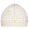 GLOBOSTAR® MALIBU 00965 Boho Κρεμαστό Φωτιστικό Οροφής με Ντουί 1 x E27 AC 220-240V IP20 - Μπεζ - Μ100 x Π100 x Y86cm