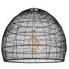 GLOBOSTAR® MALIBU 00966 Boho Κρεμαστό Φωτιστικό Οροφής με Ντουί 1 x E27 AC 220-240V IP20 - Μαύρο - Μ100 x Π100 x Y86cm