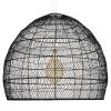 GLOBOSTAR® MALIBU 00966 Boho Κρεμαστό Φωτιστικό Οροφής με Ντουί 1 x E27 AC 220-240V IP20 - Μαύρο - Μ100 x Π100 x Y86cm