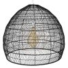 GLOBOSTAR® MALIBU 00966 Boho Κρεμαστό Φωτιστικό Οροφής με Ντουί 1 x E27 AC 220-240V IP20 - Μαύρο - Μ100 x Π100 x Y86cm
