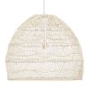 GLOBOSTAR® MALIBU 00968 Boho Κρεμαστό Φωτιστικό Οροφής με Ντουί 1 x E27 AC 220-240V IP20 - Μπεζ - Μ40 x Π40 x Υ35cm