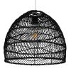 GLOBOSTAR® MALIBU 00969 Boho Κρεμαστό Φωτιστικό Οροφής με Ντουί 1 x E27 AC 220-240V IP20 - Μαύρο - Μ40 x Π40 x Υ35cm