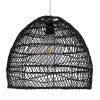 GLOBOSTAR® MALIBU 00969 Boho Κρεμαστό Φωτιστικό Οροφής με Ντουί 1 x E27 AC 220-240V IP20 - Μαύρο - Μ40 x Π40 x Υ35cm