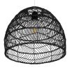 GLOBOSTAR® MALIBU 00969 Boho Κρεμαστό Φωτιστικό Οροφής με Ντουί 1 x E27 AC 220-240V IP20 - Μαύρο - Μ40 x Π40 x Υ35cm