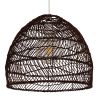 GLOBOSTAR® MALIBU 00970 Boho Κρεμαστό Φωτιστικό Οροφής με Ντουί 1 x E27 AC 220-240V IP20 - Καφέ - Μ40 x Π40 x Υ35cm