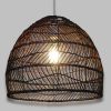 GLOBOSTAR® MALIBU 00970 Boho Κρεμαστό Φωτιστικό Οροφής με Ντουί 1 x E27 AC 220-240V IP20 - Καφέ - Μ40 x Π40 x Υ35cm